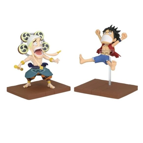 New Banpresto One Piece World Collectable Monkey D. Luffy & Enel Figure Japan - Picture 1 of 6